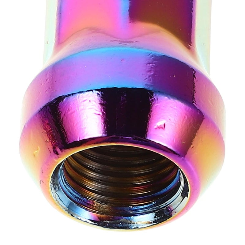 Wheel Nut Covers M12x1.25 Anti-Theft Lug Nuts with External Seven-Point Design Rainbow Color Tire Hub Cap Replacement for Car Wheels - Image 3