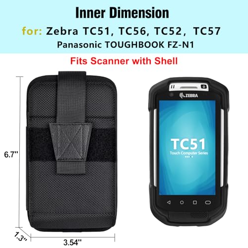 SOGCASE Holster with Belt Clip for Zebra Scanner, TC51, TC52, TC52x, TC56, TC57, TC57x, TC21, TC26, Handheld Barcode Carrying Pouch Scanner Case Holder with a Safety Strap, Large - Image 2