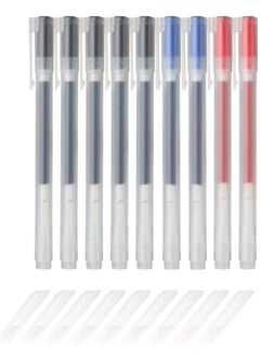 MUJI MUJI Gel Ink Ballpoint Pens 0.5mm Set of 9 Pack (5 Black 2 Blue 2 Red)  - Image 1