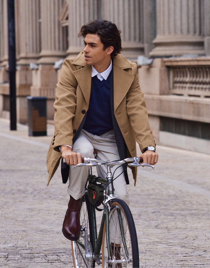 COOFANDY Mens Coat Single Breasted Notched Lapel Wool Blend Coat Winter Overcoat With Pockets - Image 4