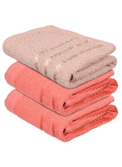 Kuber Industries Face Towel | Cotton Towels For Facewash | Towels For Daily Use | Workout Hand Towel | Lining Design | 14X21 Inch | Pack Of 3 | Multi  - Image 1
