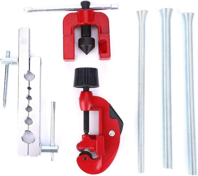 Professional Tube Expander Kit 6PCS Steel Flaring Tool Set with Spring for Condenser Maintenance and Heat Exchanger Repair 3 28mm Range - Image 1