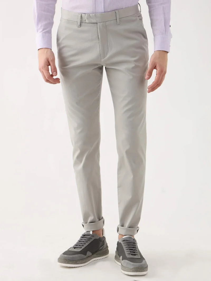 دوفي Gray Men's Regular Fit Trousers