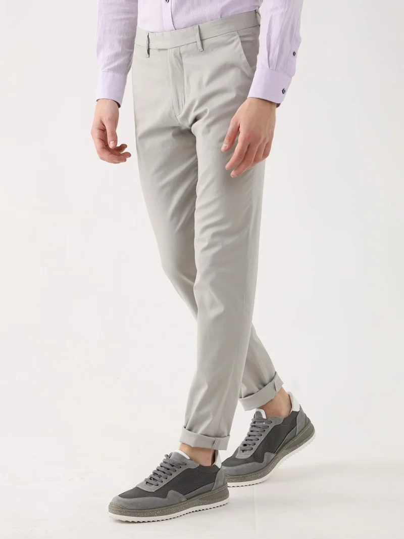 دوفي Gray Men's Regular Fit Trousers