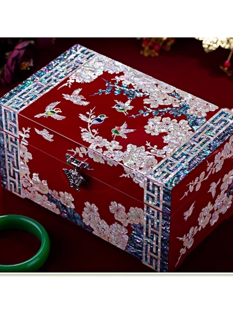 Elegant Lacquered Mother-of-Pearl Jewelry Box  - Image 2