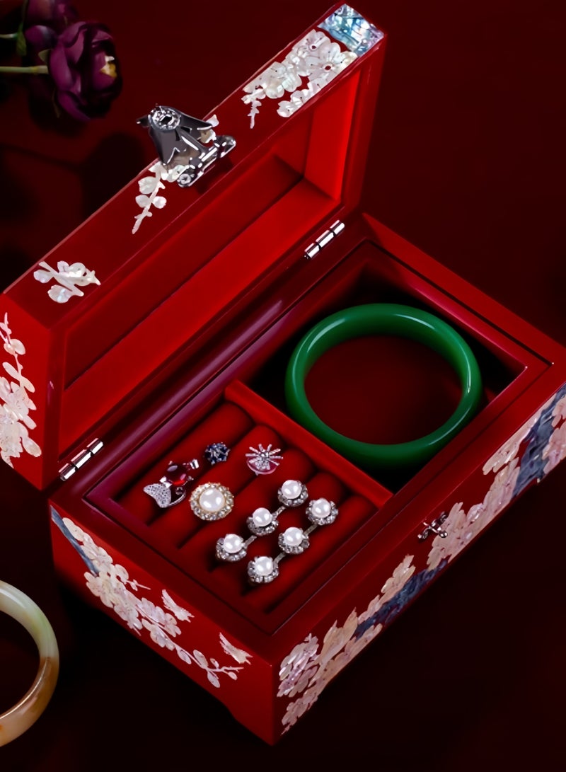 Elegant Lacquered Mother-of-Pearl Jewelry Box  - Image 1