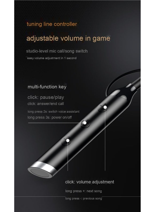 New Hanging Neck Bluetooth Headset In-ear Neck Hanging Long Standby With Magnetic Suction Earphone - Image 3