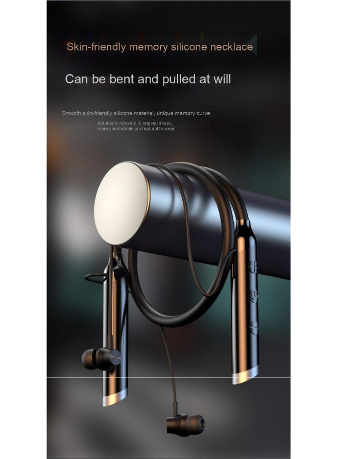 New Hanging Neck Bluetooth Headset In-ear Neck Hanging Long Standby With Magnetic Suction Earphone - Image 2