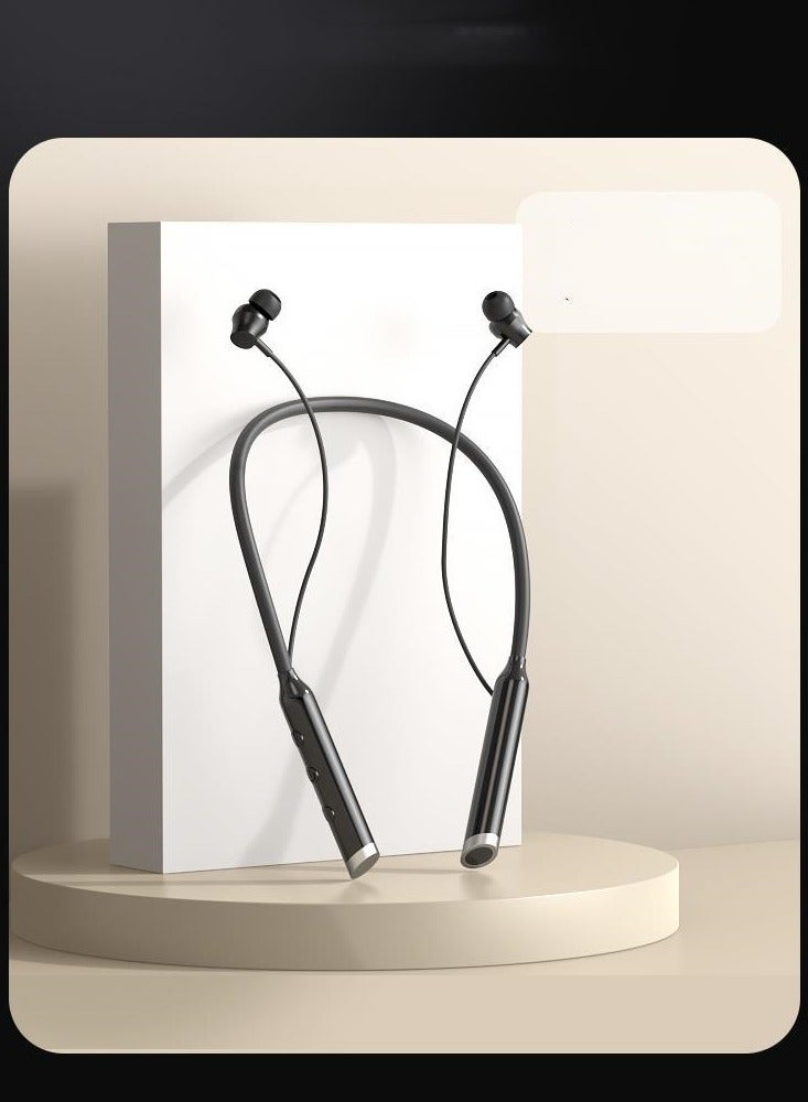 New Hanging Neck Bluetooth Headset In-ear Neck Hanging Long Standby With Magnetic Suction Earphone - Image 1