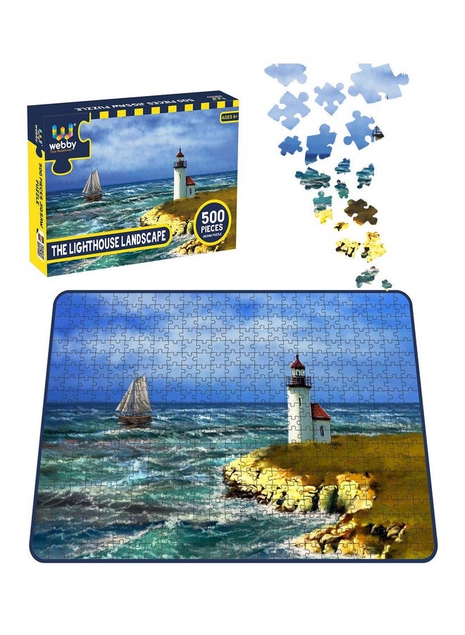 Webby The Lighthouse Landscape Jigsaw Puzzle, 500 Pieces - Image 3