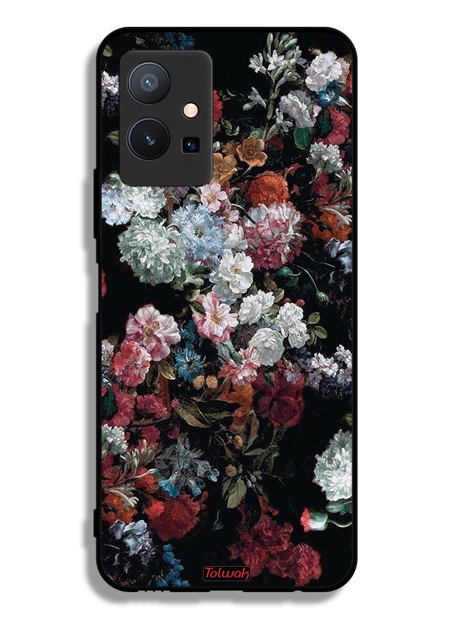 Tolwak Vivo Y75 5G Protective Case Cover Vintage Roses - Image 2