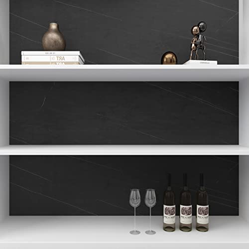 Decotalk Black Marble Contact Paper 12"x200" Countertop Contact Paper Waterproof Black Marble Contact Paper Peel and Stick Countertop Marble Wallpaper for Kitchen Black Marble Wallpaper Removable - Image 5