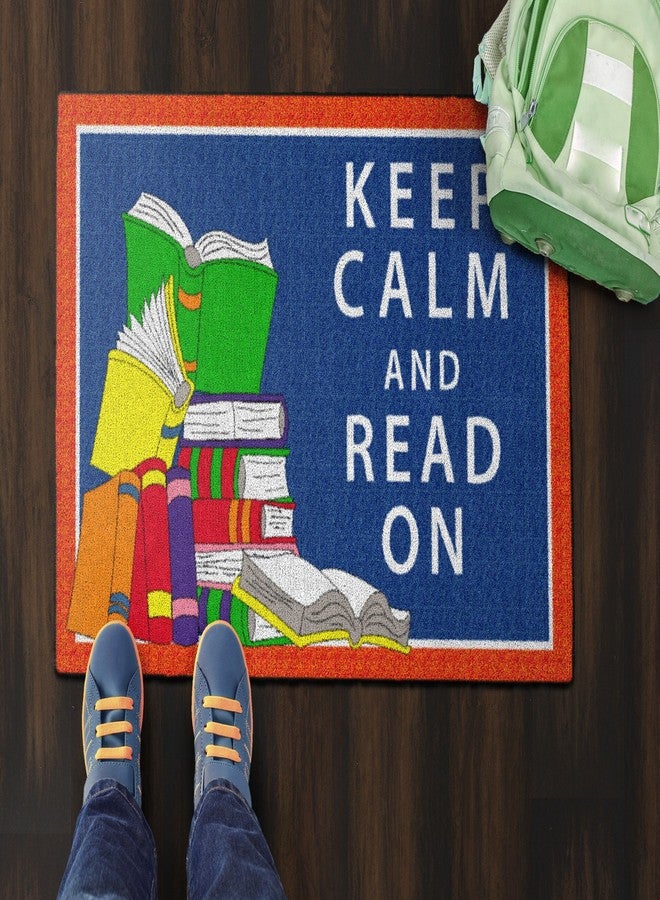 Flagship Carpets - Keep Calm & Read On Area Rug for Children's Classroom, Kid's Bedroom, Teacher's Space and at Home Family Living or Play Room, 2' x 3', Red&Blue - Image 2