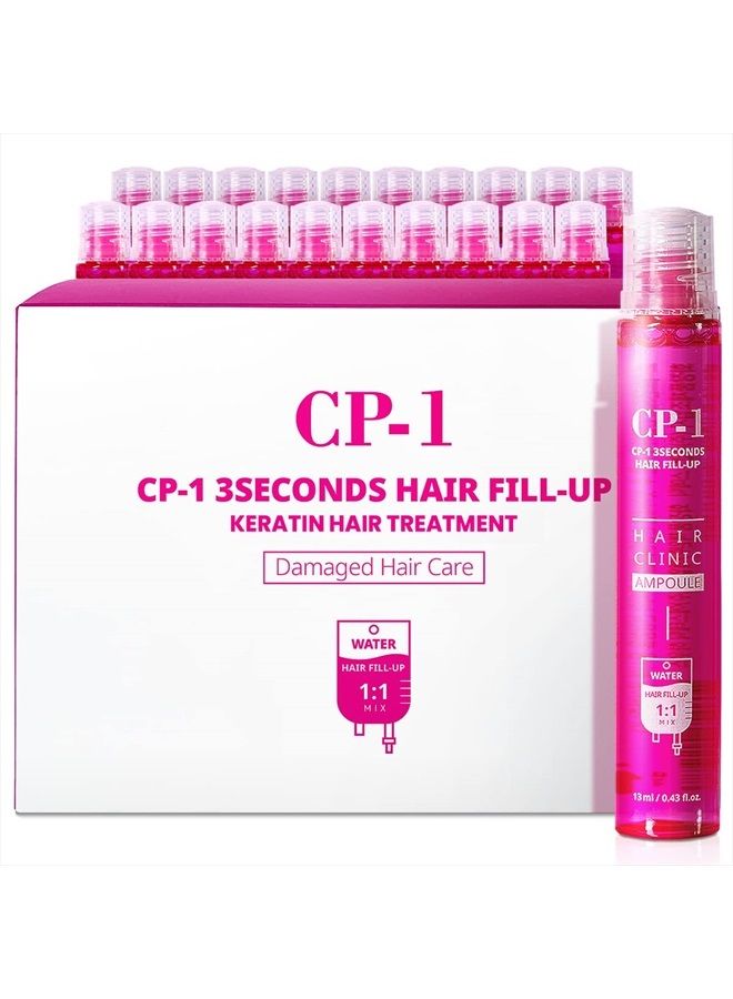 CP-1 3 Seconds Keratin Hair Treatment, Hair Mask, Rinse Off Deep Conditioner for Dry Damaged hair, Protein Mask, Salon quality self hair care (13ml 20ea SET) - Image 1