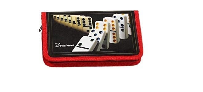 PLUSPOINT Domino Set, Double Six Dot Domino'S Blocks with Carry Pouch Bag Set of 28 for 2-4 Players for Adult - (Multicolour, Domino Tiles) - Image 4