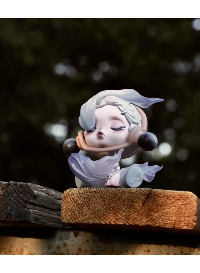 Bubble Mart Domestic Edition Blind Box Front Of Court Ink Plum Blind Box Hand-held Doll Toy Accompanying Gift Car Decoration Gift-Specifications:Meimei In Front Of The Court - Wind Attack  - Image 1