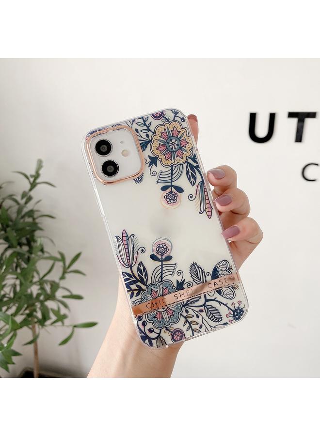 The Bros Phone Case For iPhone 12 Pro Max High Translucent Electroplating Flower Pattern TPU + PC Shockproof Phone Case - Image 2