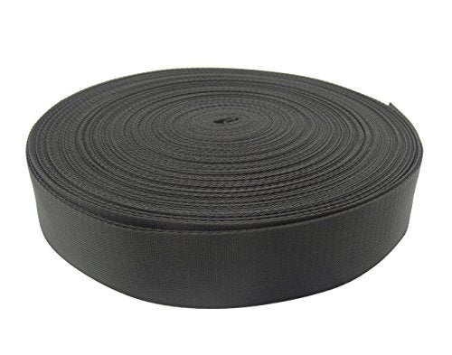 JDYYICZ 1.5 Inches Wide Black Nylon Heavy Webbing Strap (5 Yards) - Image 1