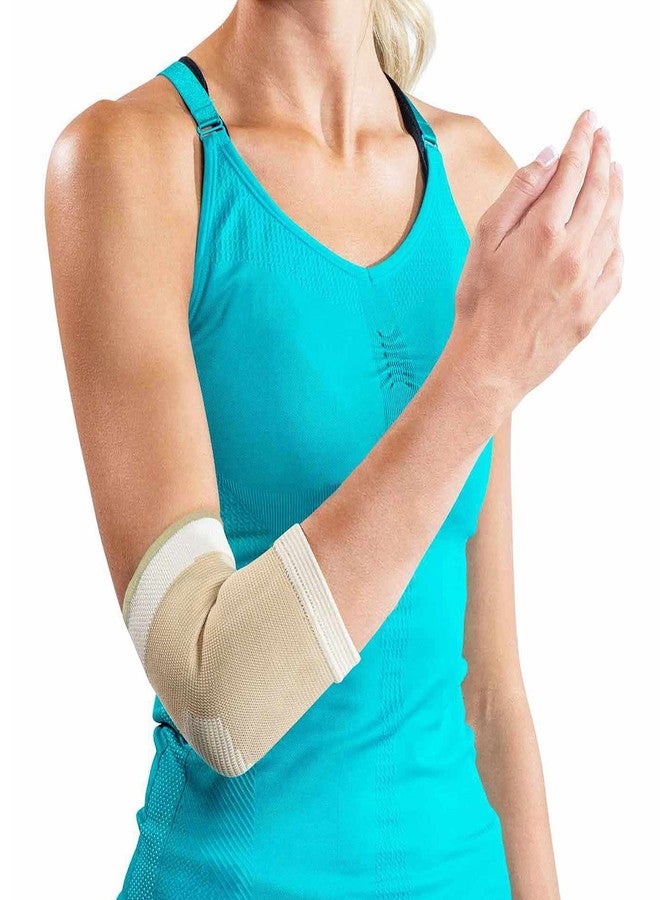 DonJoy Advantage Elastic Elbow Sleeve for Strains, Sprains, Swelling, Tendonitis - Lightweight Elastic Knit for Compression and Support, Panels for Free Movement, Tan, Small fits 8" - 9" - Image 1