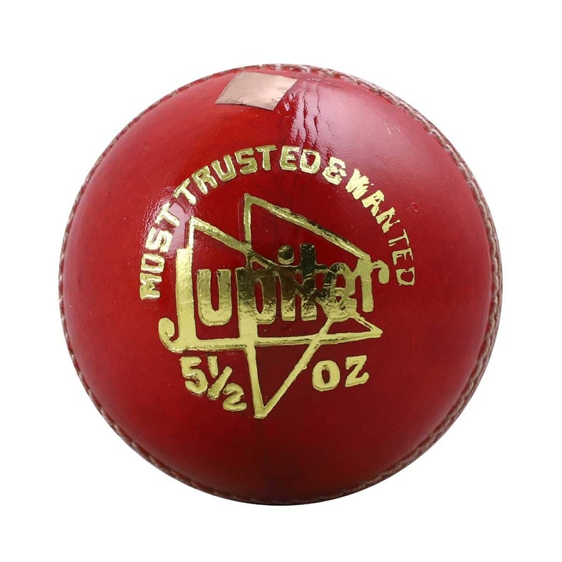 VICKY Jet Red Cricket Ball Constructed with Alumtanned Large Thick Leather Suits Every Balling Style Ideal for Professional Use - Image 4