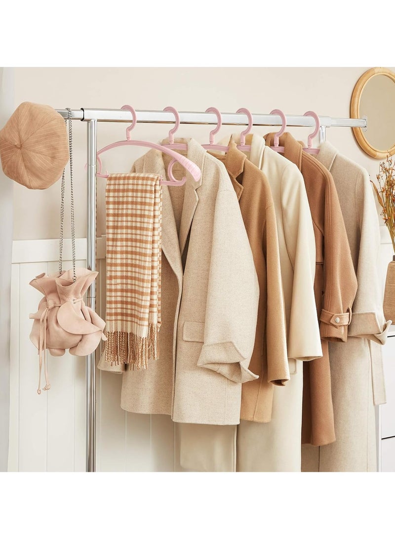 RATSAW 20 Pack Plastic Clothes Hanger Extra Thick Plastic Wide Shoulder Adult 360 Degrees Rotate Slip Resistant Standard Clothing Hanger Ideal for Everyday Use Pink - Image 5