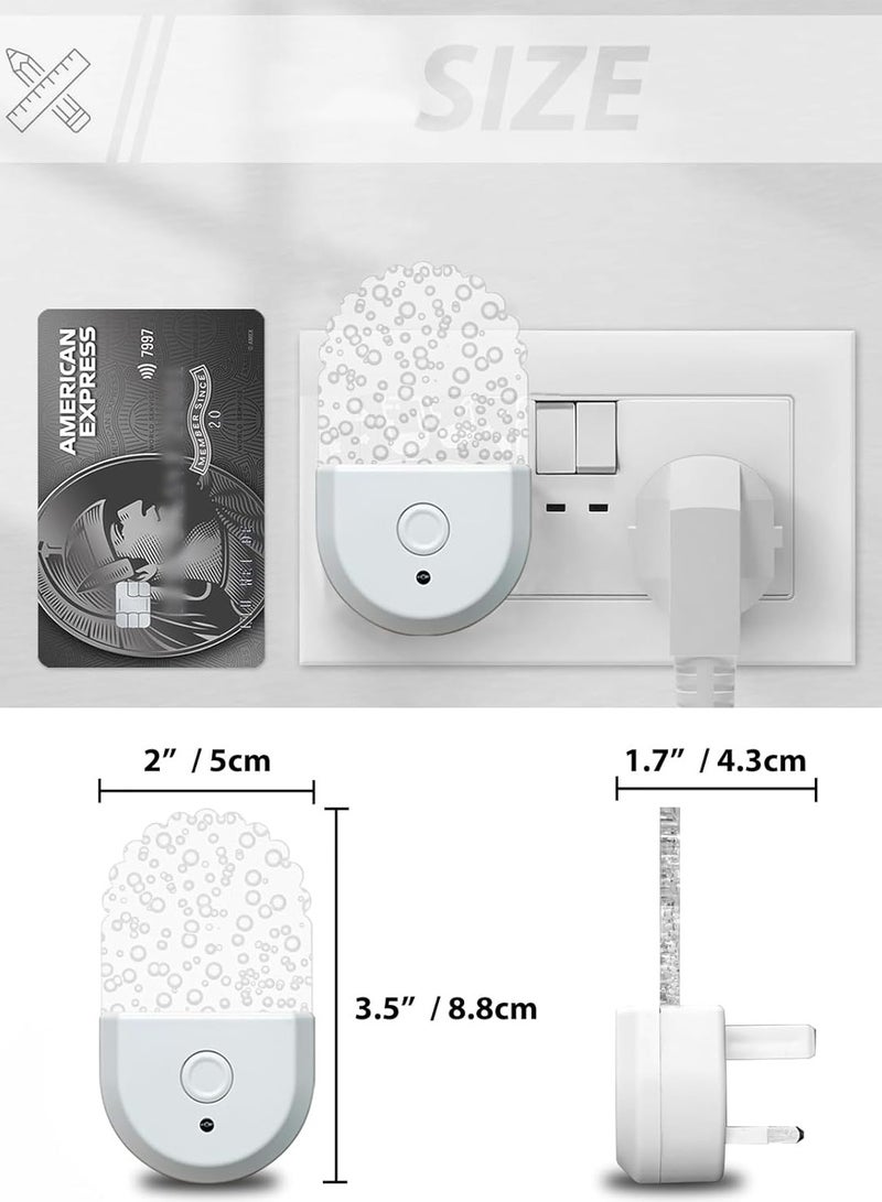 QLIGHT (2Pack)Night Lights Plug Into Wall Color Changing Night Light for Kids, 8-Color RGB LED Nightlight with Dusk to Dawn Sensor for Bathroom Decore, Children Room, Gift  - Image 4