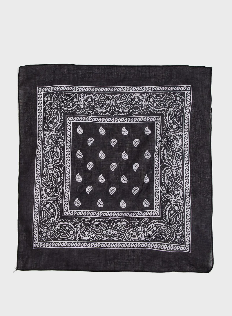 Ginger Paisley Print Bandana Scarf