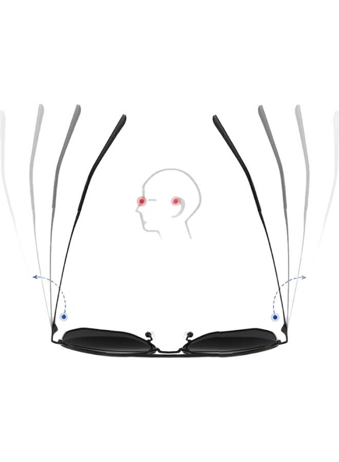 Shi Yun World Art Sunglasses Men'S Driving Special Sunglasses Women'S High Definition Nylon Polarized Glasses Men'S Sunscreen Black Frame Black Grey - Image 2