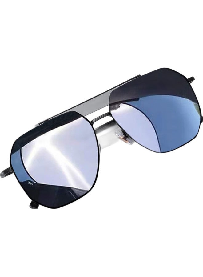 Shi Yun World Art Sunglasses Men'S Driving Special Sunglasses Women'S High Definition Nylon Polarized Glasses Men'S Sunscreen Black Frame Black Grey - Image 3
