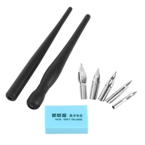 ARROLLIANT Calligraphy Pen With 5 Nibs and Eraser - Set of 2pcs - Image 4