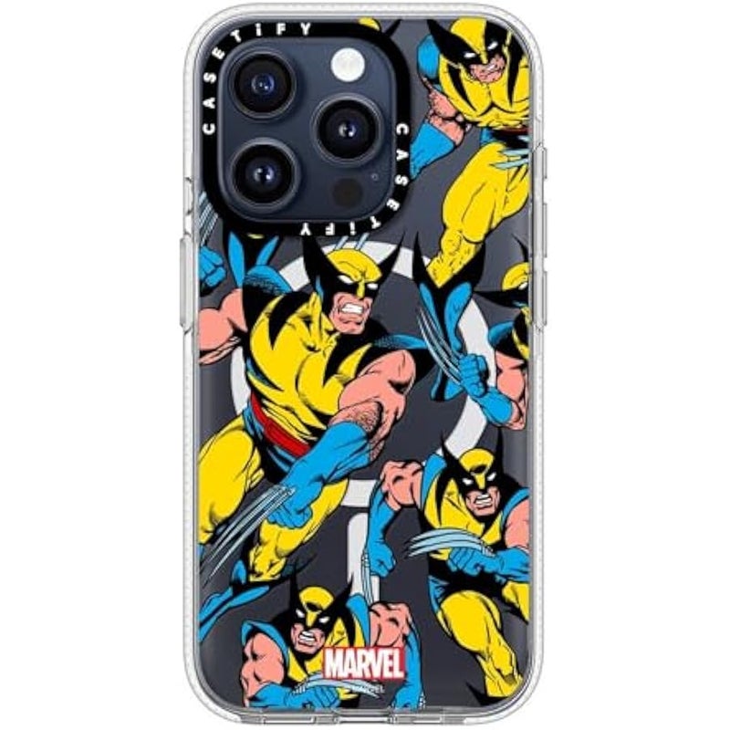 Casetify Clear iPhone 15 Pro Case 【Deadpool & Wolverine Co-Lab/Not Yellowing / 6.6ft Drop Protection/Magsafe】 - Wolverine Pattern Case - Clear - Image 2