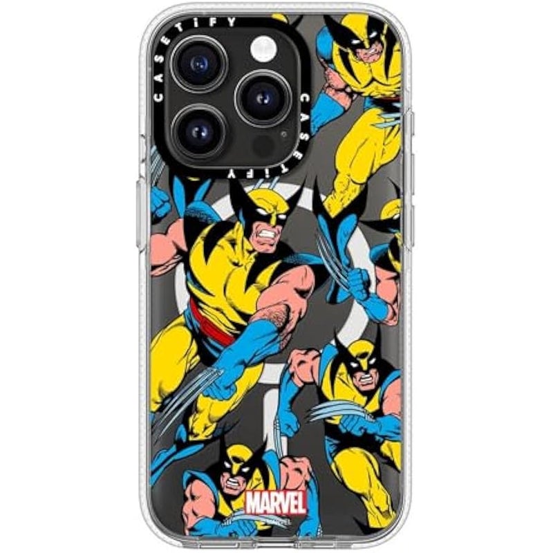 Casetify Clear iPhone 15 Pro Case 【Deadpool & Wolverine Co-Lab/Not Yellowing / 6.6ft Drop Protection/Magsafe】 - Wolverine Pattern Case - Clear - Image 4
