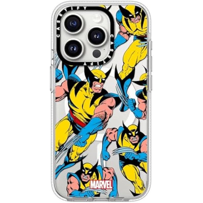 Casetify Clear iPhone 15 Pro Case 【Deadpool & Wolverine Co-Lab/Not Yellowing / 6.6ft Drop Protection/Magsafe】 - Wolverine Pattern Case - Clear - Image 3