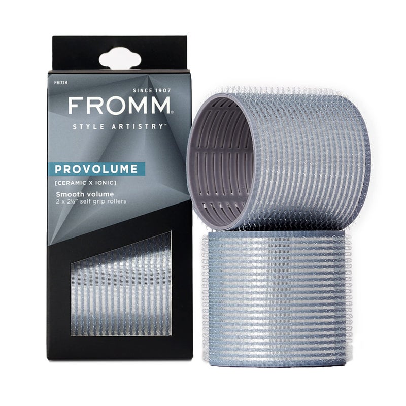 Fromm ProVolume 2.5" Self-Grip Ceramic Ionic Thermal Hair Rollers, 2 Count Large Salon Quality Hair Curlers for Medium and Long Hair, Blowouts, Curtain Bangs - Image 1