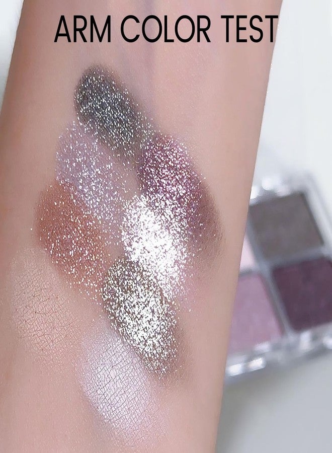 Erinde 4 Colors Eyeshadow Palette - Matte, Metallic and Shimmer Finishes, Velvety Pigmented Blendable, Creamy Formula Smoky Eye Shadow Palette Makeup, Talc-Free, 56 Neon rhythm - Image 5