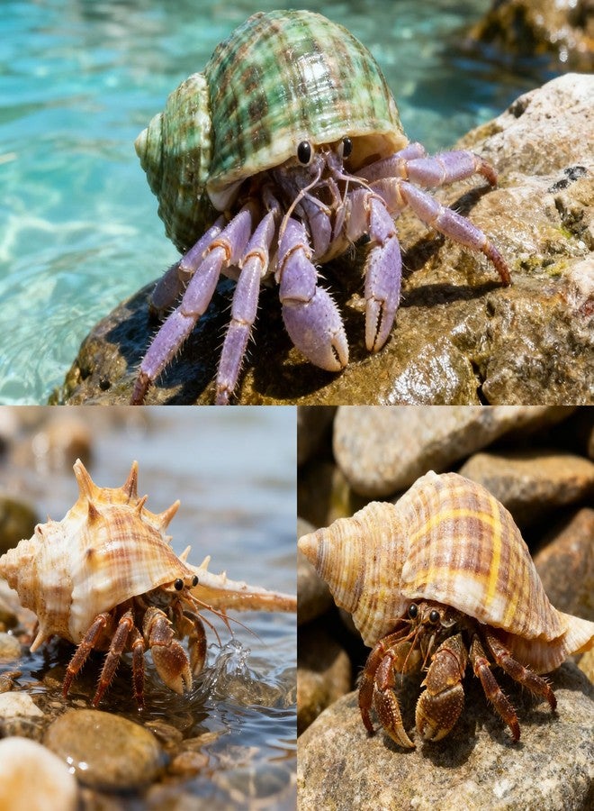 ECVLRTK 15 Pcs of Medium and Large Hermit Crab Shells Natural Conch Size 1.6-3.5 in, Opening Size 0.6-1.8in. Growth Turbo Shells Suitable for Natural Hermit Crab Supplies Conch Ornaments - Image 5