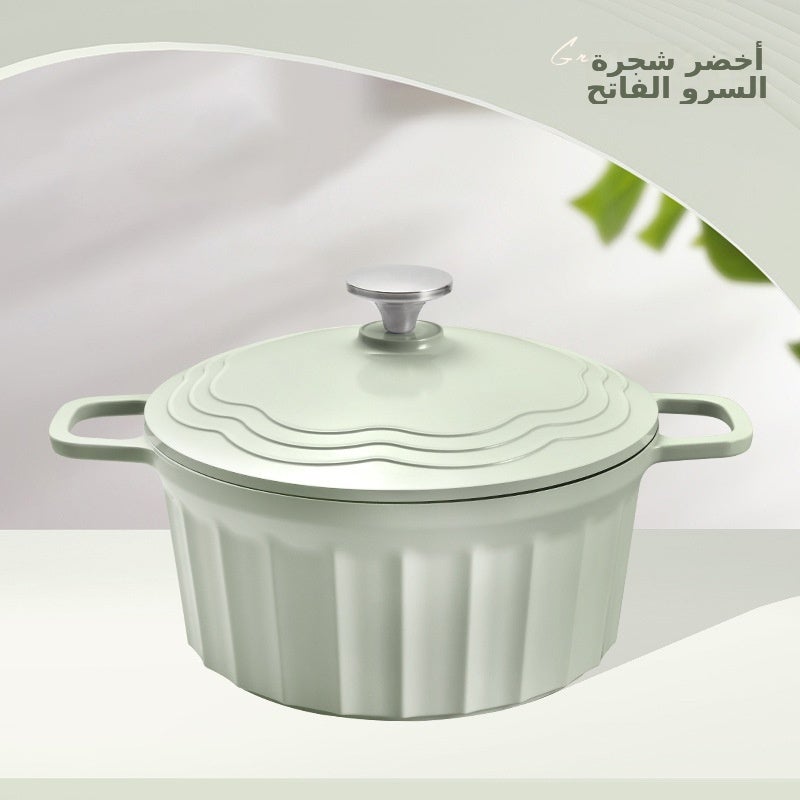 قدر هولندي مينا من CINDYCOCO - غير لاصق، سعة كبيرة، وعاء شوربة أنيق للاستخدام المنزلي - Image 1