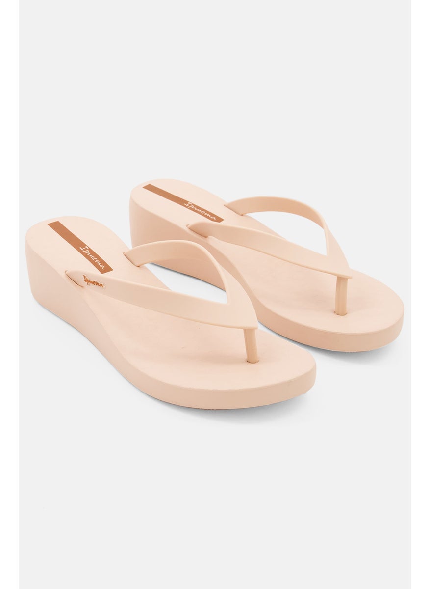 Ipanema Women Selfie Slip On Wedge Heel Slippers, Light Pink  - Image 1