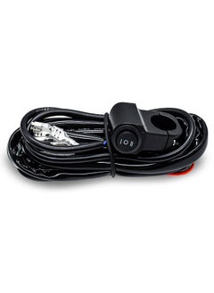 LED Light Bar Wiring Harness Kit, 180W 3 Leads 16 AWG LED Motorcycle Wiring Harness with 12V 40A Relay and Control Switch for Switching Between Different Modes