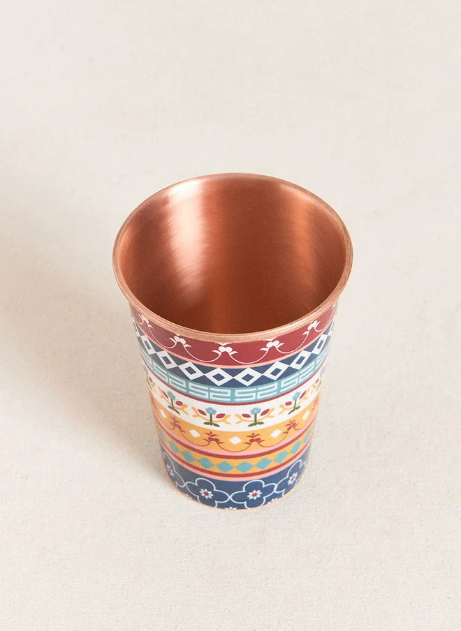 Chumbak  Karaikudi Tiles Copper Tumbler, Large  | Best Price UAE