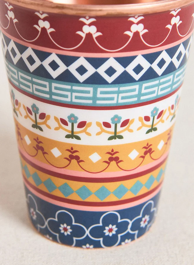 Chumbak  Karaikudi Tiles Copper Tumbler, Large  | Best Price UAE