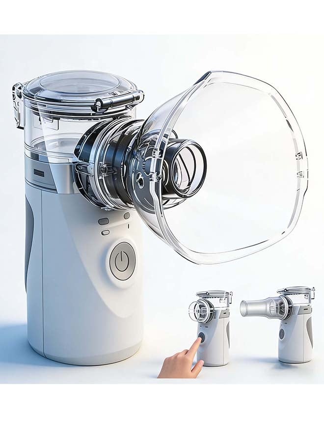 شاربدو آلة التبخير المحمولة للأطفال، الكبار، والرضع، جهاز تبخير صغير، مرذاذ البخار للاستنشاق، جهاز شبكي يدوي قابل لإعادة الشحن عبر USB، جهاز تبخير بالموجات فوق الصوتية مع طريقتين للاستخدام للأطفال الذين يعانون من مشاكل في التنفس، مناسب للاستخدام في المنزل، المكتب، وخارج المنزل. - Image 1