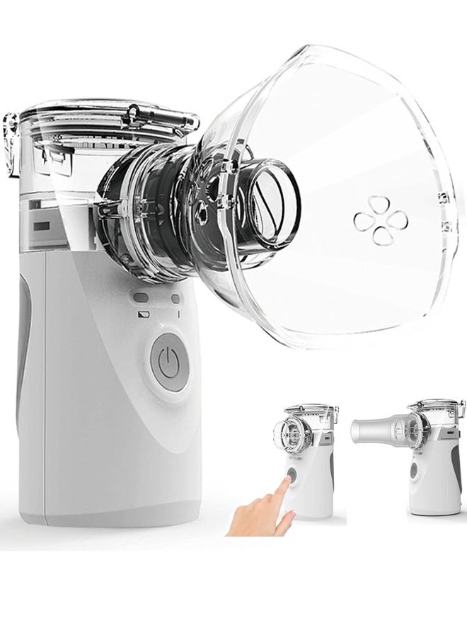 Portable Nebulizer Machine for Kids,Adults,Baby, Mini Vaporizers,Steam Inhaler Atomizer, USB Rechargeable Handheld Mesh Inhaler,Ultrasonic Nebulizer with Two Ways To Use for Children With Breathing Problems, For Home Office Outdoor