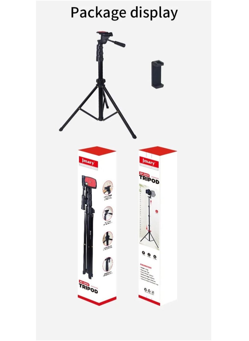 Jmary Jmary KP-2206 Camera and Mobile Tripod & Selfie Stick Extendable Cell Phone Tripod Stand With Mobile Holder  - Image 1