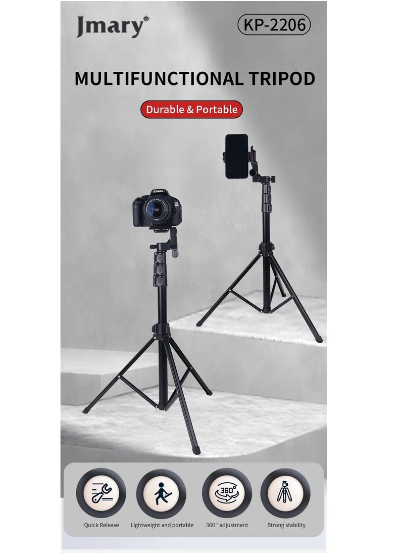 Jmary Jmary KP-2206 Camera and Mobile Tripod & Selfie Stick Extendable Cell Phone Tripod Stand With Mobile Holder  - Image 4