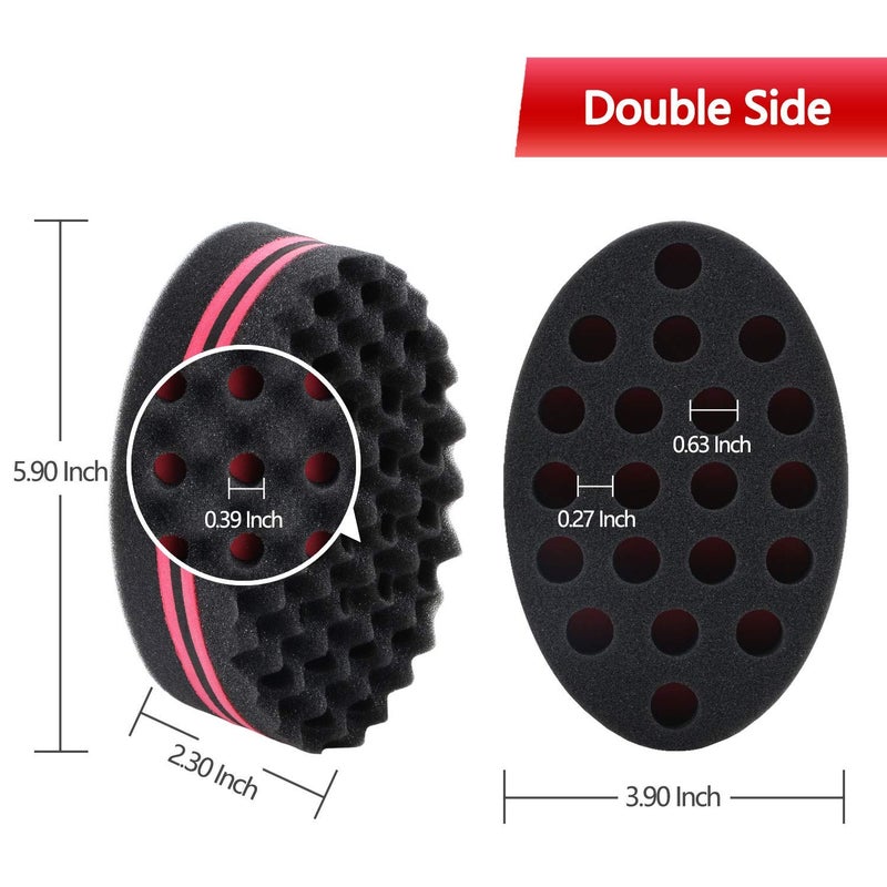 Supaze Magic Twist Sponge for Dreadlocks, Afro Coils, and Curls - Two Sides with Big and Small Holes, Foam Wave Brush for Men, Women, Boys, and Girls with Long or Short Hair by Hair Sponge (1 Piece) - Image 3