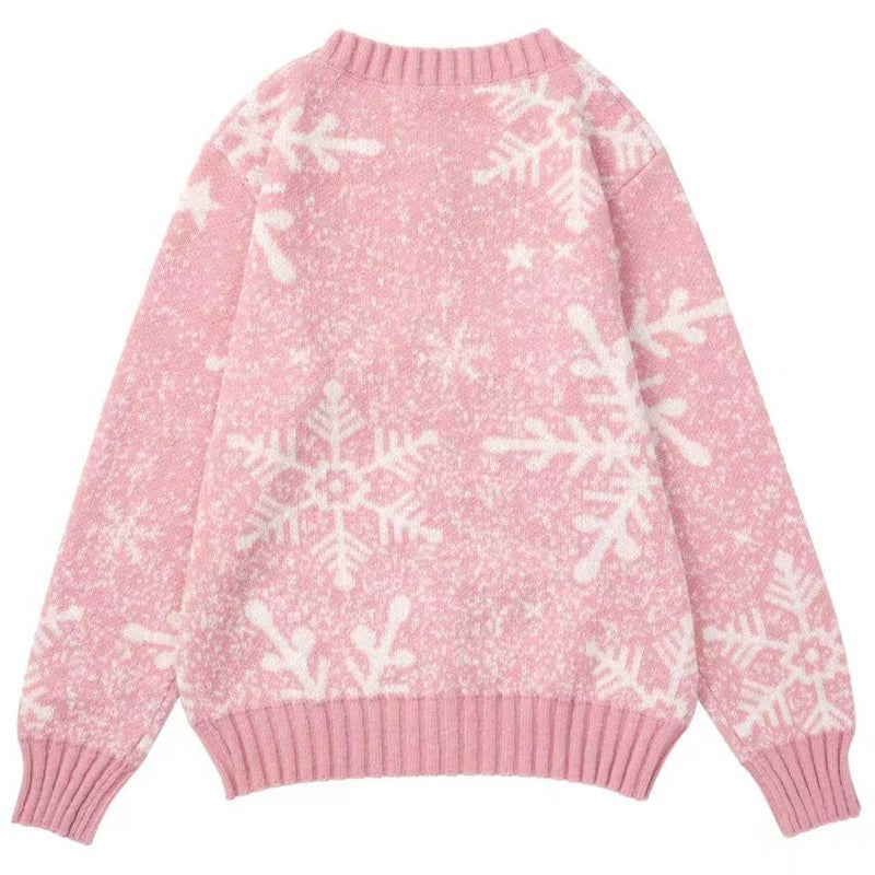 Beopjesk Women's Funny Fall Winter Long Sleeve Christmas Tree Elk Santa Claus Xmas Button Knit Cardigan Sweater Vintage Knitted Outerwear(25-Xmas-8,XL) - Image 2
