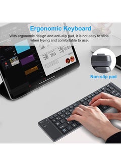 Foldable Bluetooth Keyboard, Portable Ultra, Slim Multi Device Mini Wireless Keyboard, 66 Keys, Pocket Size, Rechargeable Keyboard, Tri-Mode Cordless Keyboard, for Laptop Tablet PC Windows iOS Android (Black) - pzsku/Z1BCCBBFC385EA9AC9D29Z/45/_/1737171257/1e419d7b-9244-40df-8b0a-d224ef9ed358