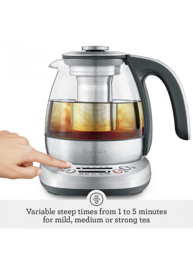 Breville BTM500CLR Smart Tea Infuser Compact Tea Maker, Brushed Stainless Steel 8.3" X 8.3" X 9.3"
