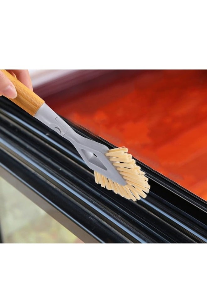 Generic Corner Brush for Cleaning with Detachable Wooden Handle  - Image 2